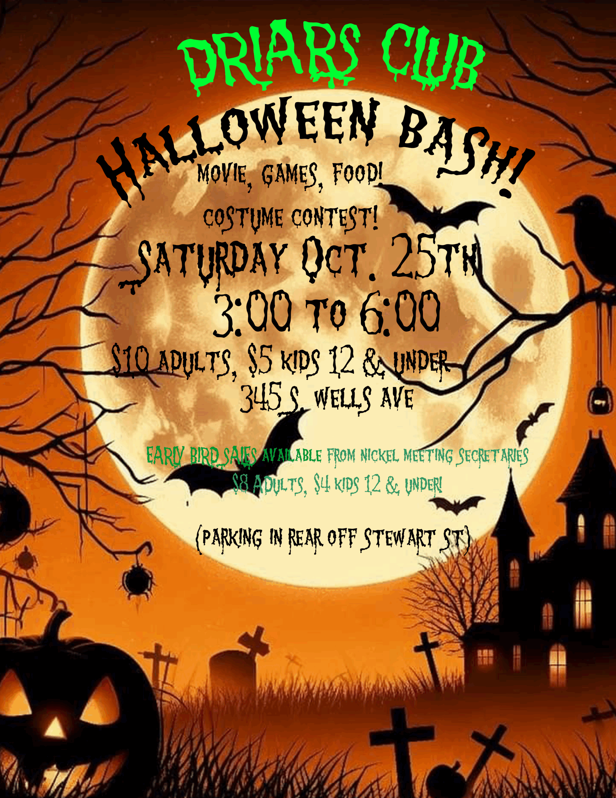 Driars Club Halloween Bash!