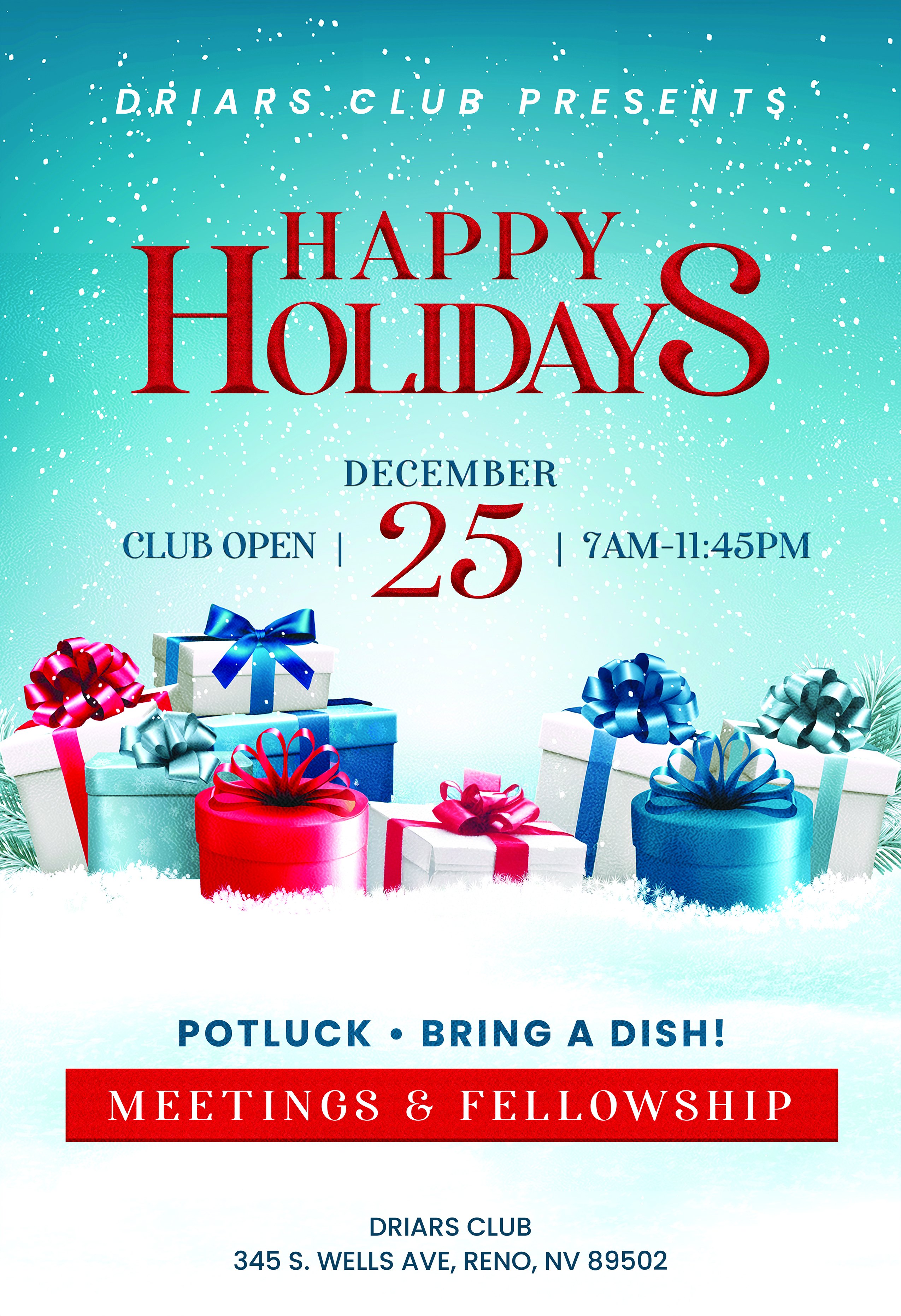 Happy Holidays Pot Luck